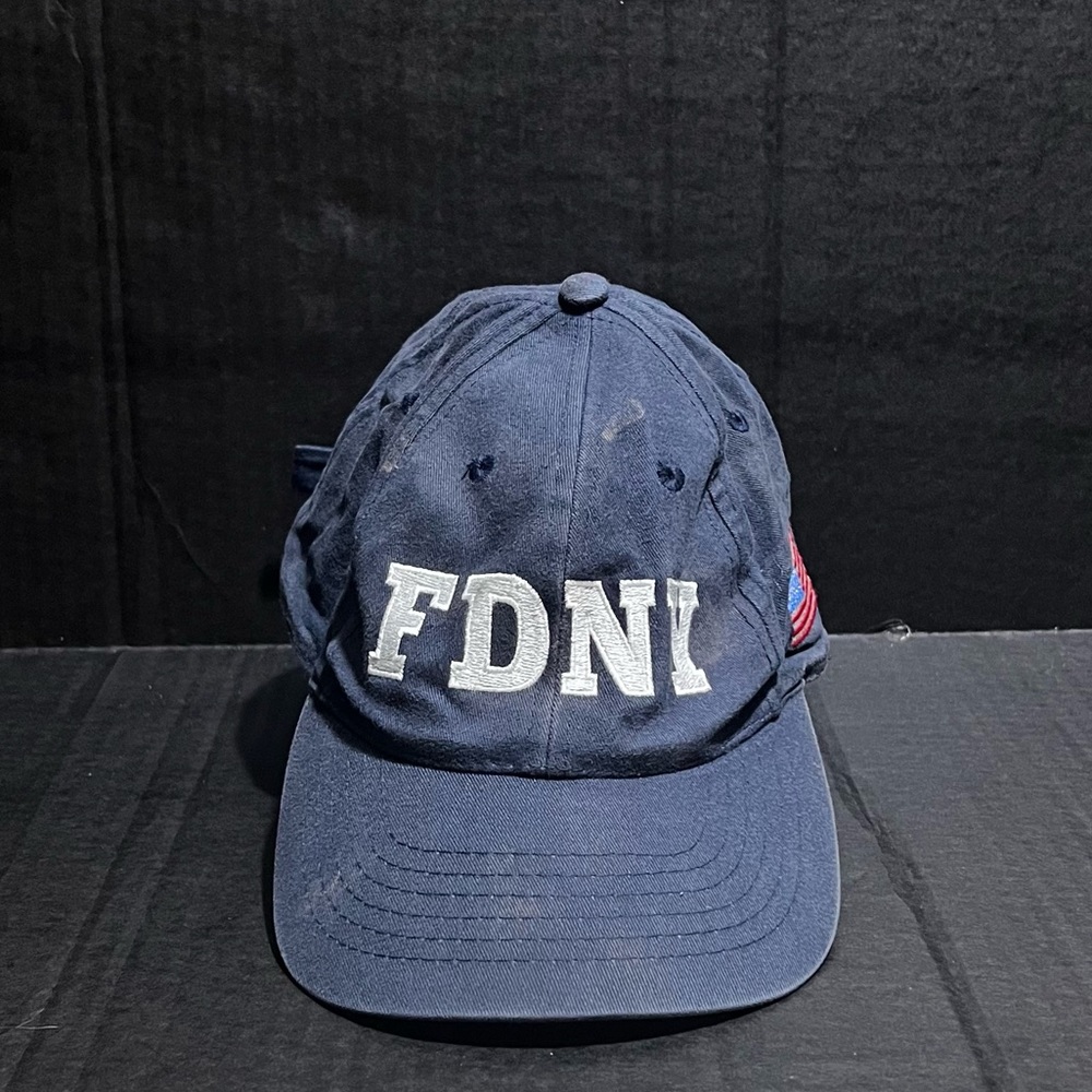 FDNY Hat Cap Mens Strapback Blue New York City Fire Department USA Flag Baseball